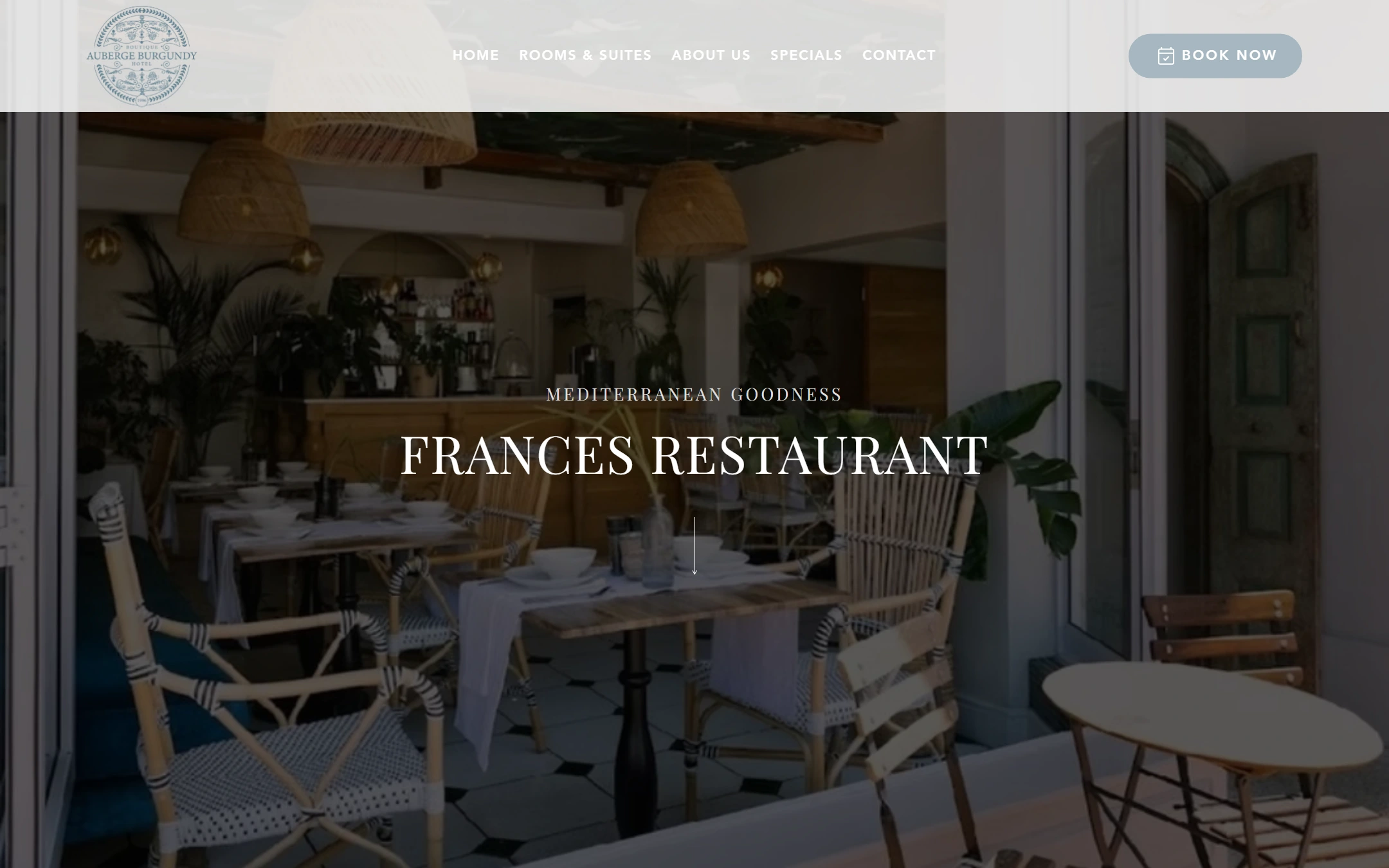Auberge Burgundy restaurant and bar experience within the wider guest journey